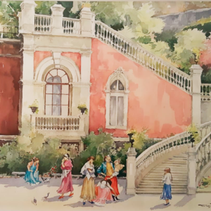 Gitanas en el cerro Santa Lucia Santiago de Chile