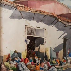 Feria en calle de Quito-Ecuador